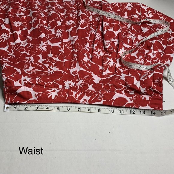 Talbots Petite 8 Red/White Pleated Skirt - Picture 6 of 9